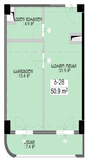 2 ოთახიანი ბინა
