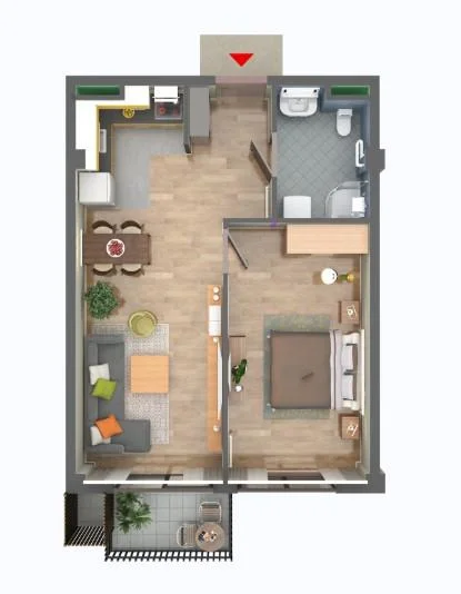 2 ოთახიანი ბინა