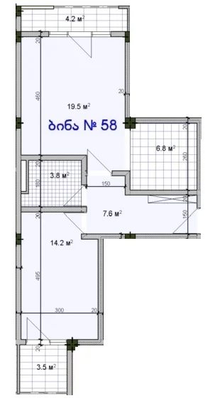 2 ოთახიანი ბინა
