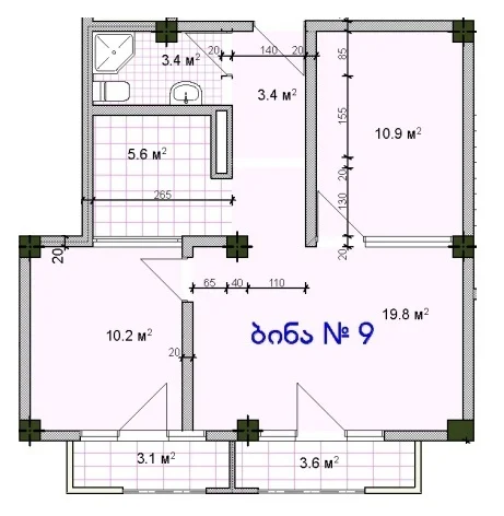 3 ოთახიანი ბინა