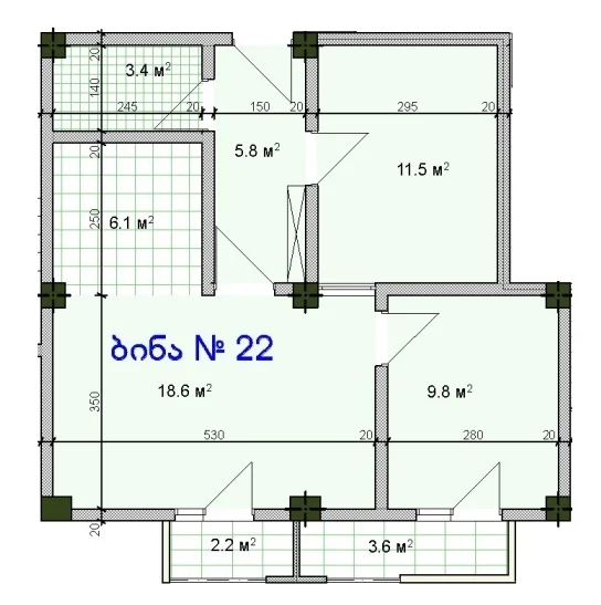 3 ოთახიანი ბინა