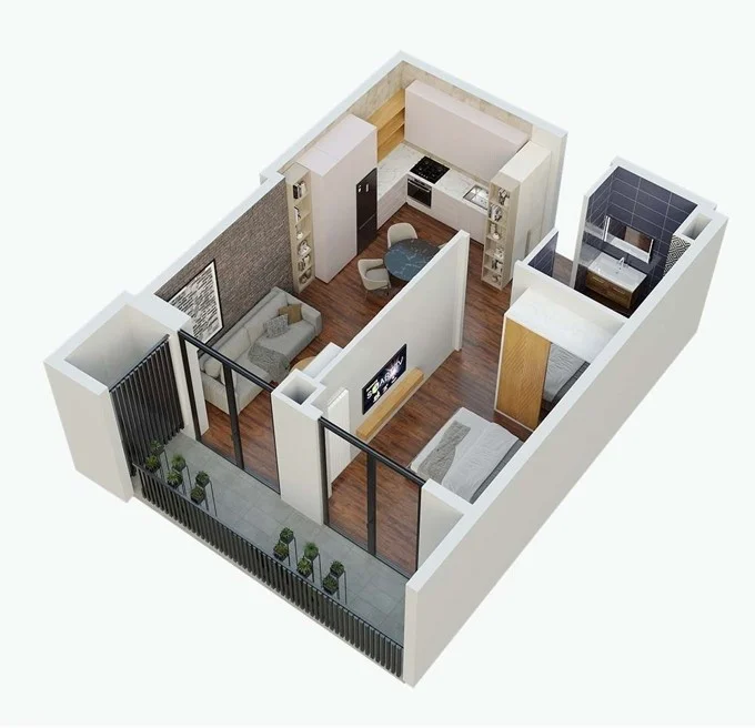 1 ოთახიანი ბინა