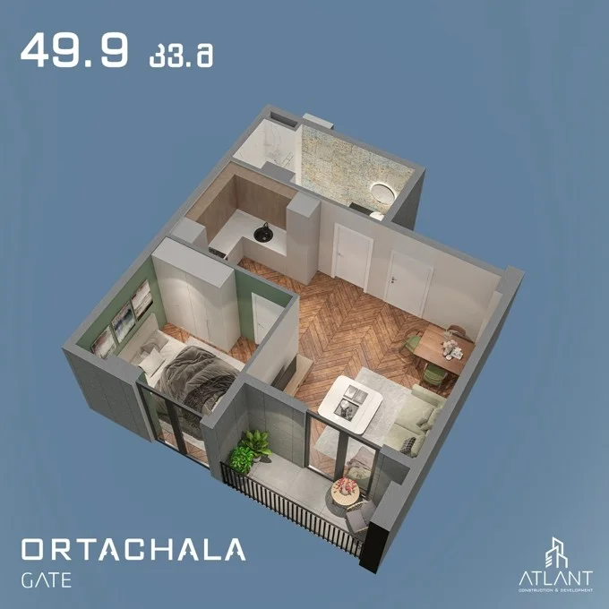 1 ოთახიანი ბინა