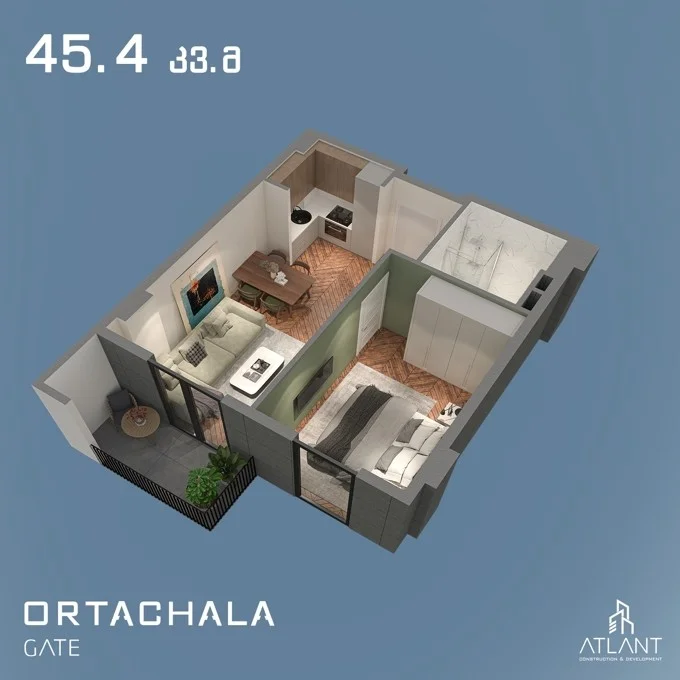 1 ოთახიანი ბინა
