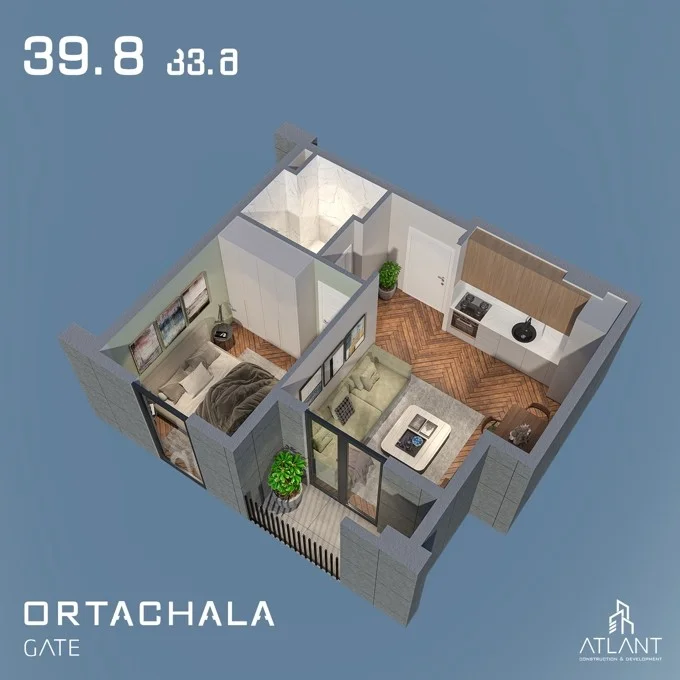 1 ოთახიანი ბინა