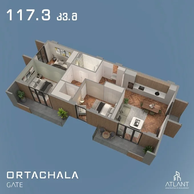 3 ოთახიანი ბინა