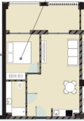 2 ოთახიანი ბინა - გეგმარება