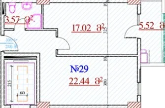 1 ოთახიანი ბინა